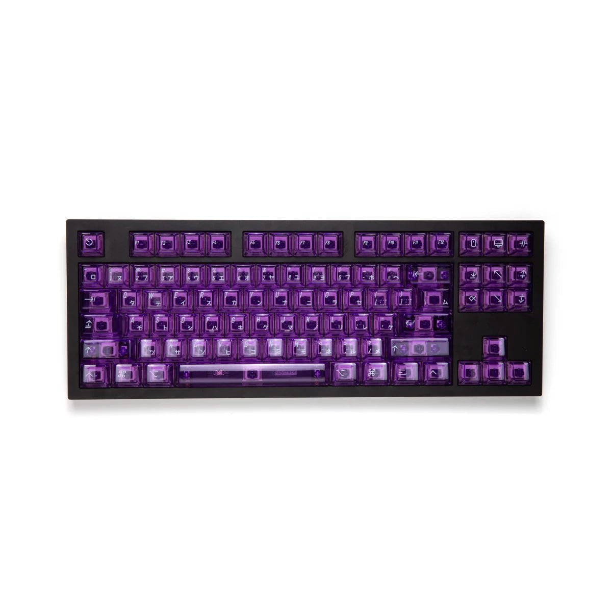 KBDfans Clear 2048 Purple Keycap Set UV Polycarbonate