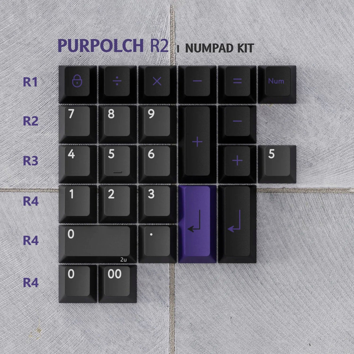 PBTfans Purpolch R2 Keycap Set Doubleshot PBT