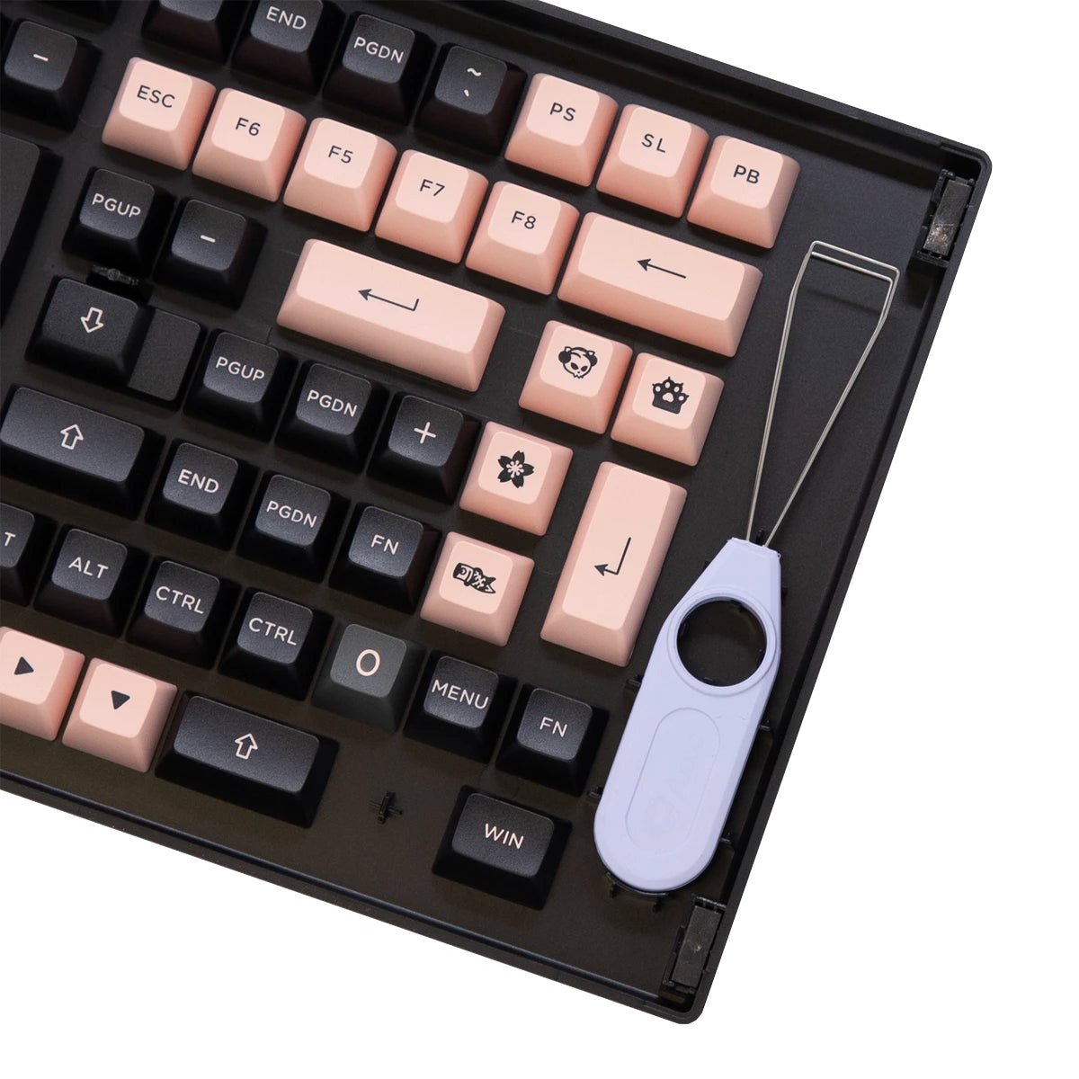 Akko Black & Pink Hiragana Keycap Set Doubleshot PBT