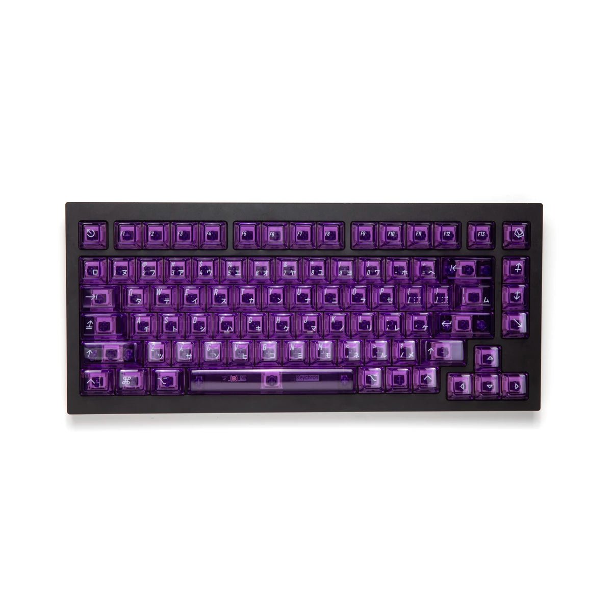 KBDfans Clear 2048 Purple Keycap Set UV Polycarbonate