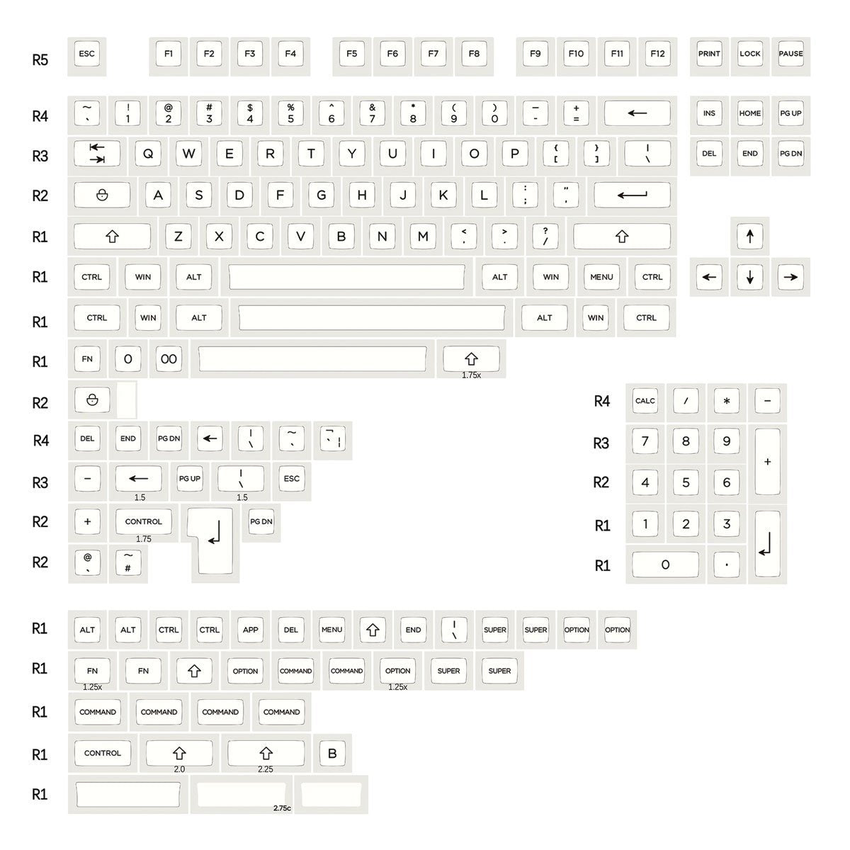 KAT BOW Keycap Set Dye-Sub PBT