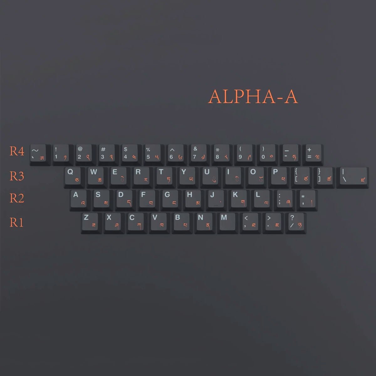 EPBT Flaming Ice Keycap Set Dye-Sub PBT