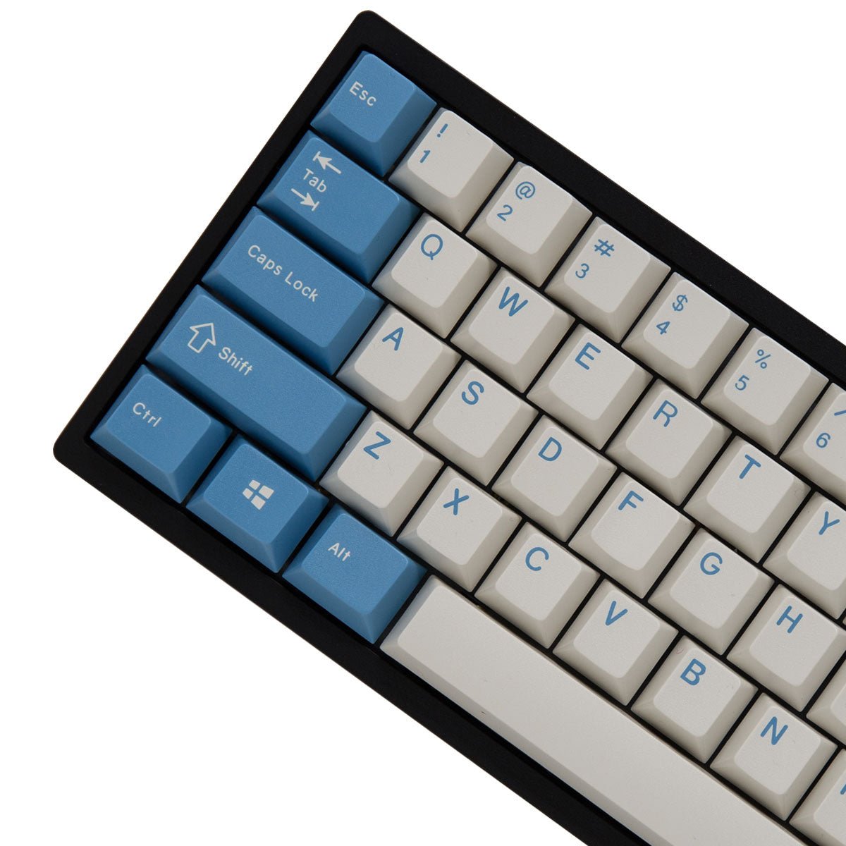 EnjoyPBT Blue and White Keycap Set Doubleshot ABS