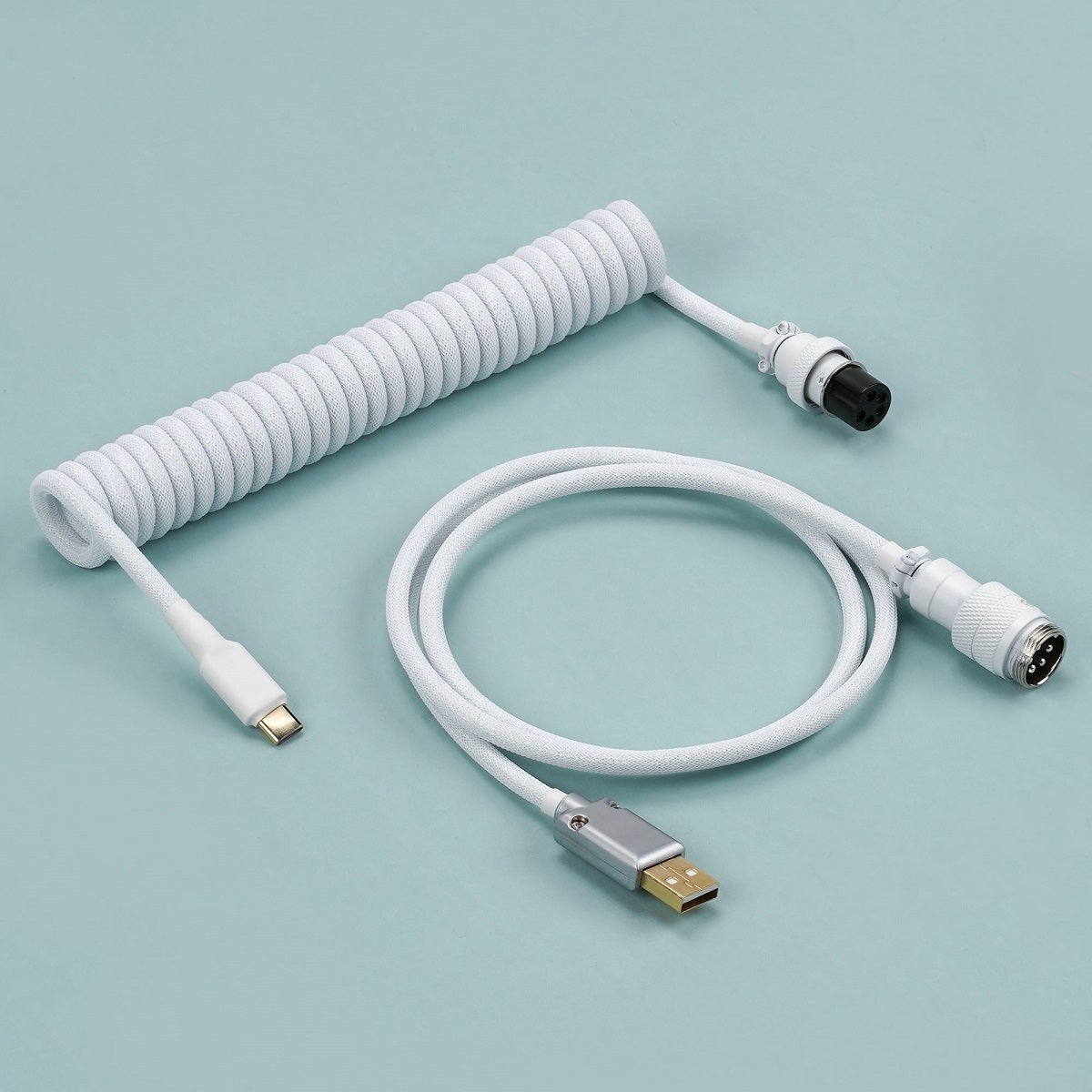 KBDfans Flash White Custom Handmade USB-C Cable