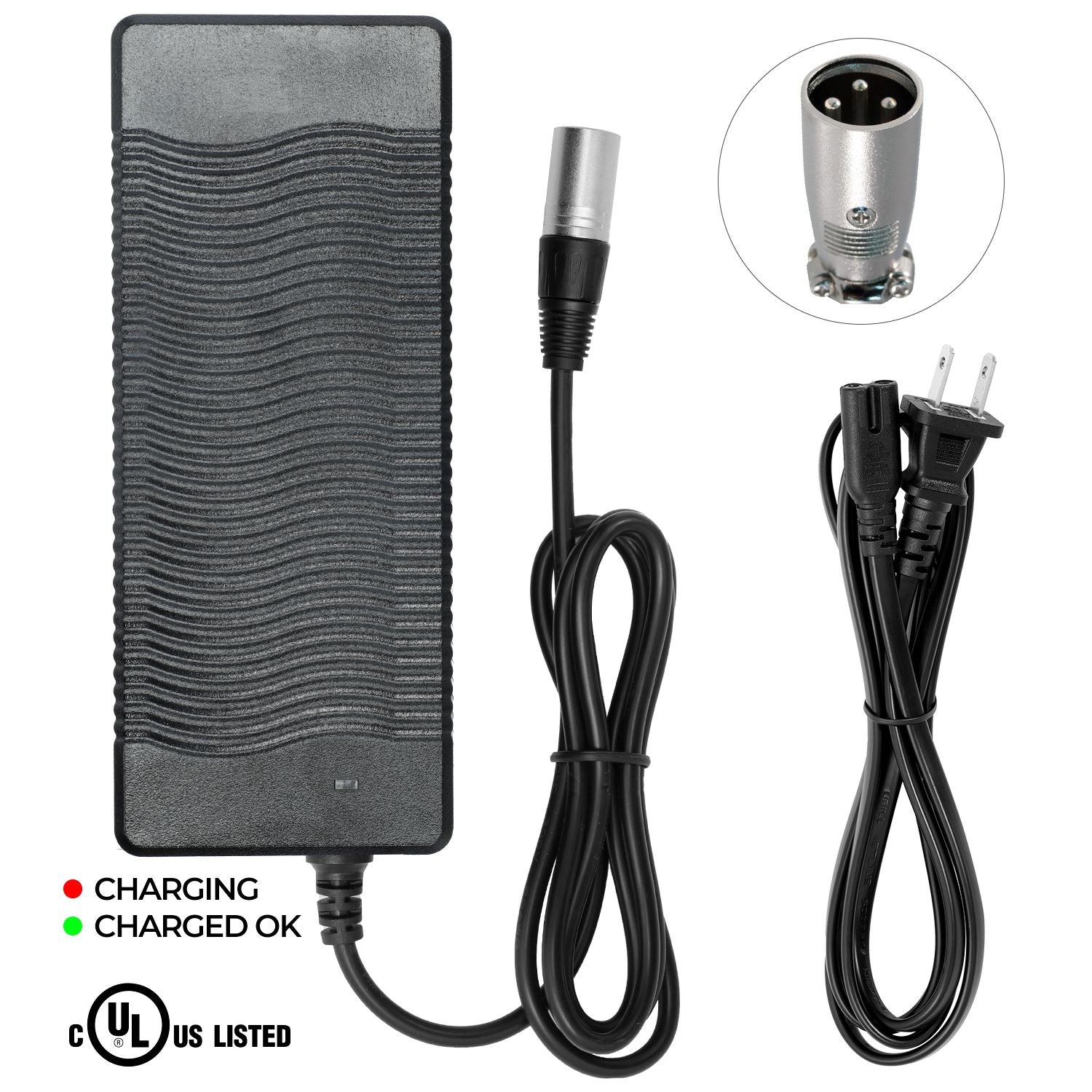 UL Listed Charger for Emove RoadRunner Scooter (NOT for Other Emove Models,Please Check the DC Shape Carefully)