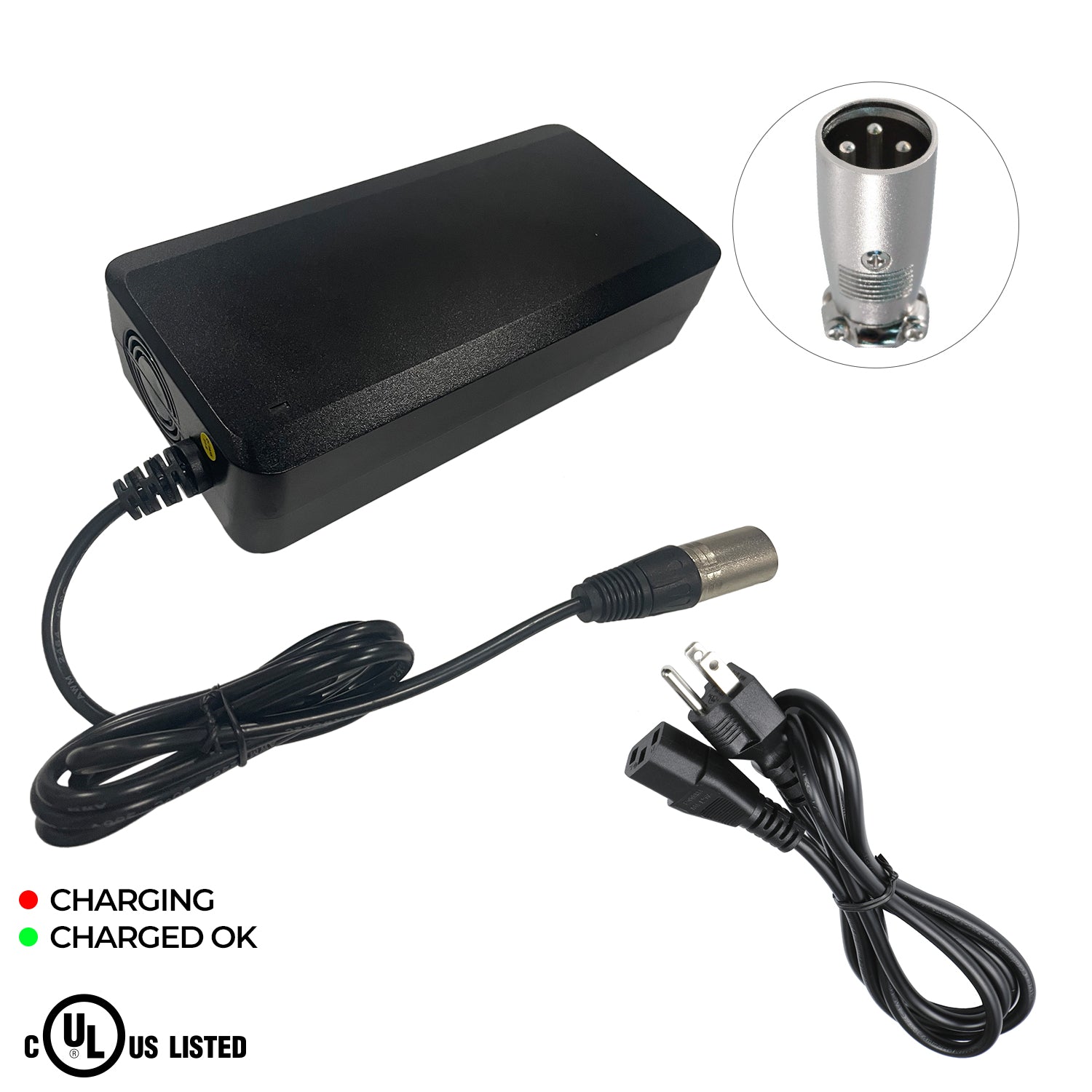 UL Listed 24V 8A Charger for Baja Mobility Baja Wrangler 2 (BA400) Scooter